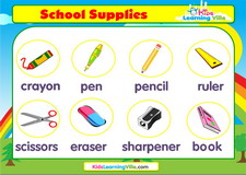 Stationery school supplies vocabulary video